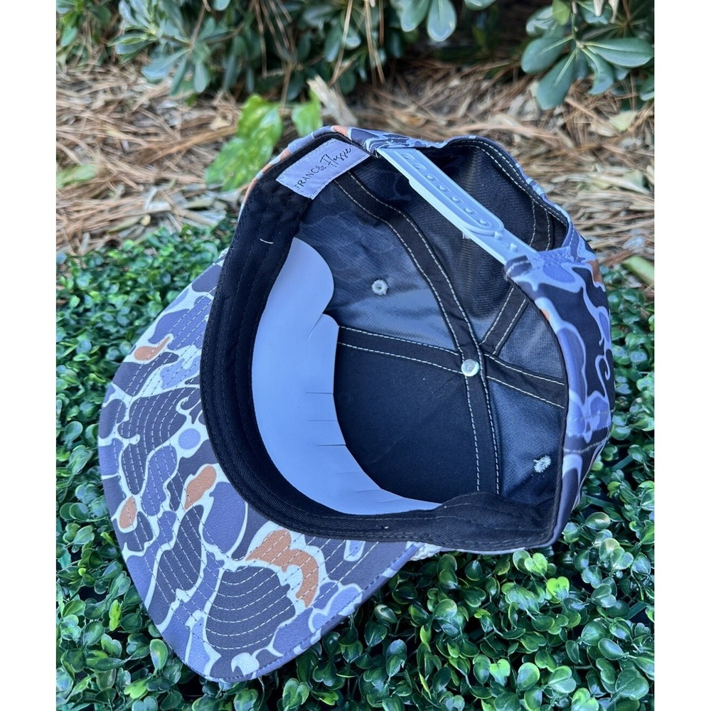 Franc & Jesse Snapback Hat Mens OSFM Blue Duck Camo Excellent Rope Flat Brim Cap - Picture 3 of 5
